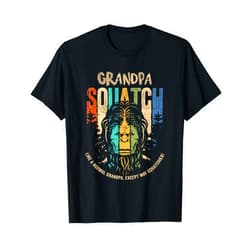 National Introvert Society Grandpa Squatch - Funny Bigfoot Sasquatch Fathers Day Gift T-Shirt