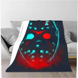 Fabibalak Horror Flannel Blanket Halloween Throw Blanket Office Lunch Break Blanket Lightweight Home Decor Blanket (50