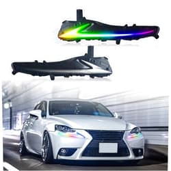 HCMOTIONZ 2013-2016 Day Running Light sequential DRL Compatible with Lexus IS200t IS300 IS350 F-sport 2013-2016 RGB DRL App control/Color change（NOT FIT 17-20）