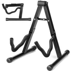 CAHAYA Guitar Stand Folding A frame Floor Universal Metal for Acoustic Classical Electric Bass Guitars Banjo Ukulele Portable CY0251