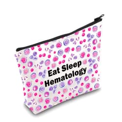 JXGZSO Funny Hematology Gift Eat Sleep Hematology Cosmetic Bag Hematologist Gift Biology Teacher Gift