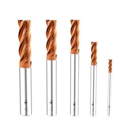 SPEED TIGER Carbide Square End Mill - ISE 4T (5 Piece Set: 1/8