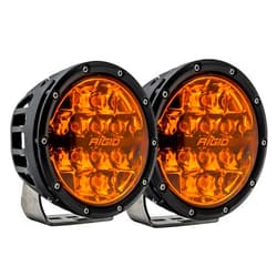 RIGID INDUSTRIES 36210-360-Series 6 Inch Spot Optic with Amber PRO Lens and Back Lighting | Pair