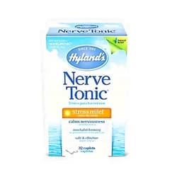 Hyland's Nerve Tonic Quick Dissolve Tablets, Stress Relief, 50 Tablets Per Bottle (5 Bottles)