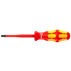 WERA 05006455001 162 is PH/S VDE Insulated Screwdriver with Reduced Blade Diameter for PlusMinus Screws (Phillips/Slotted), 1 x 80 mm, PHS1 x 80mm