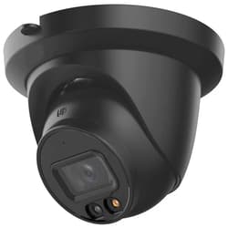 ESecure OEM 8MP Full-Color Smart Dual Illumination Fixed-Focal Lite PoE Network Turret Camera for Dahua IPC-HDW2849TM-S-IL, 2.8mm, Warm LED IR 98FT Built-in Mic SMD Plus PP IP Security Dome Camera (Black)