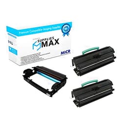 SuppliesMAX Compatible MICR Replacement for Lexmark ES460DN/XS463DE/XS464/XS466 Drum/Extra High Yield Toner Value Combo Pack (1-Drum Unit/2-Toners) (24B5850_2PK_E260X42GVB)