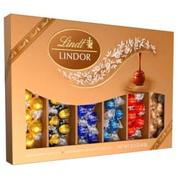 Lindt LINDOR Deluxe Assorted Chocolate Candy Truffles Gift Box, 15.2 oz.