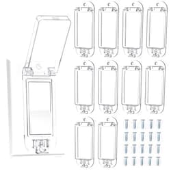 Tellegloww 10 Pack Light Switch Guard Cover Baby Child Proof Wall Light Switch Cover Guard for Rocker Protects Your Lights or Circuits from Being Accidentally Turned on or off (Clear)