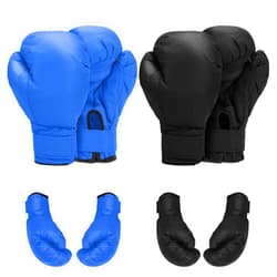 Micnaron 2 Pair Boxing Gloves for Men & Women, Boxing Training Gloves Suitable for Beginners & Kids, Shockproof Leather Sparring and Training Gloves Set