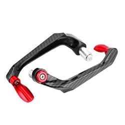 Aramox 7/8inch Universal Motorcycle Handlebar Protector, CNC High Density Aluminum Alloy Brake Handlebar Guard(Red)
