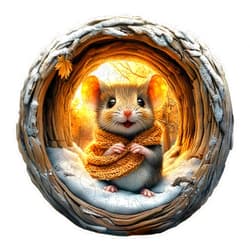 KAAYEE Wooden Puzzles for Adults 100 Pieces Visual 3D Wooden Mouse Jigsaw Puzzles for Adult Animal Wood Puzzle Gifts for Mother's Day Adults Kids Mouse Puzzle(8.5 * 8.4in)