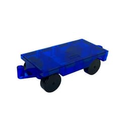 Mag Genius Mag-Genius Magnet Tiles Car Set Magnet Car Truck Train Magnet Building Tile Magnet Toy Add On, Red/Blue, 2 Piece