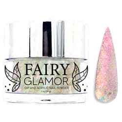 FAIRY GLAMOR Green Iridescent Glitter Dip & Acrylic Nail Powder - Frozen - 1 oz