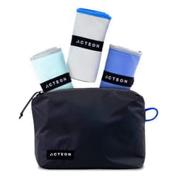 Acteon Microfiber Travel Towel & Wet Bag Set, Large Quick Dry Silver ION Odor-Free Mega Absorbent Fiber, Fast Drying Men & Women for Body Sweat, Beach, Pool, Camping, Gym