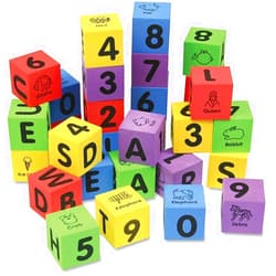 Chenille Kraft 4416 WonderFoam Learning Blocks, Assorted (Set of 30 Blocks)