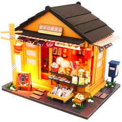 Fsolis DIY Dollhouse Miniature Kit with Furniture, 3D Wooden Miniature House , Miniature Dolls House kit M914