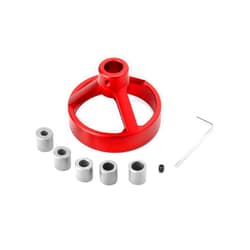 QWORK Straight Hole Drill Locator, 90 Degree Drill Guide 6/7/8/9/10mm Bit Punch Locator Jig Stainless Steel Bushing Woodworking Tools