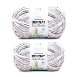 Bernat Baby Blanket Baby Grays Yarn - 2 Pack of 300g/10.5oz - Polyester - 6 Super Bulky - 220 Yards - Knitting/Crochet