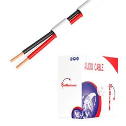 Cables Direct Online 250 feet Speaker Wire 16 Gauge CL2 Rated Indoor Low Voltage Copper Clad Aluminum (CCA) 2 Conductors Cable with Easy Pull Box – Perfect for in-Wall Installation – 16/2