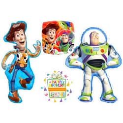 Anagram Woody and Buzz Lightyear's Birthday Party Supplies Balloon Bouquet Decorations