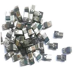 Sopepoyie 30PCS USB Type B Standard Micro Port Male Solder Plug 5pin Male Jack Socket Connector Direct Jack Socket Connector Solder Welding Welding Plate for DIY USB Power Supply Breadboard Micro Male Connector