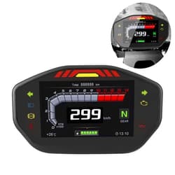 Tbest motorcycle dashboard Speedometer Universal TFT LCD Display Instrument Speedometer Odometer Tachometer Fit for 24 Cylinder Motorcycle