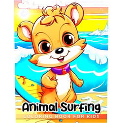 Remi Simpson Animal Surfing Coloring Book For Kids: 30 amusing animal sports pictures for a fun and creative gift that promotes relaxation. Perfect for your loved ones.