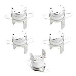 Heyiarbeit 5Pcs KSD301 Thermostat 250°C/482°F 10A Normally Closed N.C Adjust Snap Disc Temperature Switch