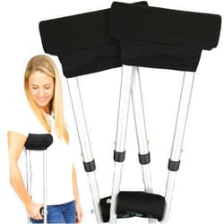 Vive Premium Crutch Pads & Hand Grips - Comfortable, Breathable, Machine Washable Padding - Moisture Wicking & Odor Reducing Pillow Accessory Covers for Adult & Youth Walking Crutches