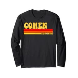 AmaStyle Co. COHEN Name Personalized Idea Men Retro Vintage COHEN Long Sleeve T-Shirt