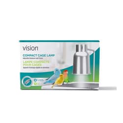 Hari Vision Compact Cage Lamp Fixture, Bird Cage Lighting Accessory, Polished Aluminum