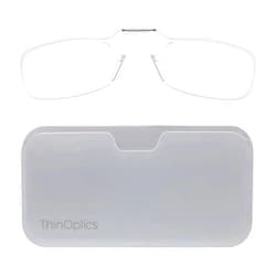 ThinOptics unisex-adult Universal Pod Case + Rectangular Reading Glasses