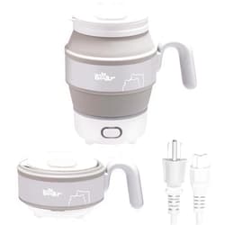 Bear Travel Electric Kettle, Foldable Portable Kettle, Food Grade Silicone Small Electric Tea Kettle Auto Shutoff & Boil Dry Protection, 600ml Collapsible Kettle Water Boiler