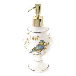Avanti Linens - Lotion Pump/Soap Dispenser, Countertop Accessories, Nature Inspired Bathroom Decor (Gilded Birds Collection)