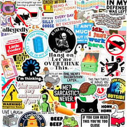 Puraesla 200 Pcs Funny Stickers for Adults (Dirty) Meme Water Bottles Stickers Pack Waterproof Cool Stickers for Laptop, Hard Hats, Sarcastic, Scrapbooking Decals