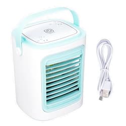 Kuuleyn Mini Air Conditioner, Portable Ac, Portable Air Conditioners, Desktop USB Air Conditioning Fan 3 Gear Speed Control Household Mini Small Cooler