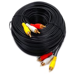 iMBAPrice (100 Feet) Long 3RCA Composite Video Audio A/V AV Cable - Gold Plated