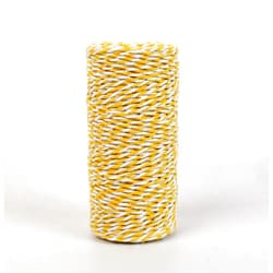NewTrend 328 Feet Cotton Twine for DIY Craft, Packing, Decoration and Gardening,3Ply Durable String and Eco-Friendly(Yellow)