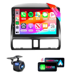 Podofo 8Core 4G 64G Car Radio for Honda CRV 2002-2006 Stereo with 9inch 1280 * 720P Touchscreen/5.0 Bluetooth/WiFi/Wireless Carplay/Android Auto/Mirror Link/RDS FM/DSP 46EQ/59UIs/AHD Backup Camera MIC