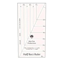Bear Paw Productions Half Rect Ruler Templates-Acrylic, None