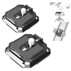 NEEWER 38mm Square Quick Release Plate 2 Pack, Anti Off Arca Type QR Camera Mount Plate Compatible with PD Camera Clip Shoulder Strap Tripod Head, 17.6lb/8kg Max Load, QPR-5