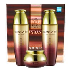 Jigott Daandan Bit Royal Premium Snail 3 Set, Snail Skin Toner 150ml, Snail Skin Emulsion 150ml, Snail Firming Cream 50ml, Snail Skin Toner Sample 30ml, Snail Skin Emulsion 30ml
