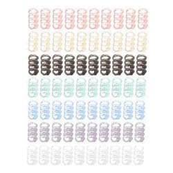 Yuecoom 70PCS 4 Hole Binding Spines, Binder Binding Spirals Rings Bookbinding Binder Spiral Coil Binding Machine Plastic Split Loose Leaf Rings 12mm Inner Diameter For Teacher Student Document Notebook