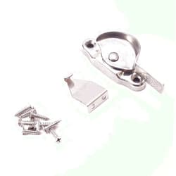MroMax Window Sash Lock Stainless Steel Chrome Finish Spring-Acted Right Left Hand Silver Tone 1 Pair