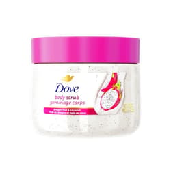 Dove Body Scrub Dragon Fruit & Coconut Cream Body Scrub Exfoliates and Deeply Nourishes for Smooth, Radiant Skin 15 oz