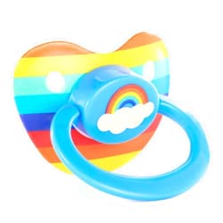 Littletude Pacifier. Rainbow. Silicone. Large Handle. Big Shield.
