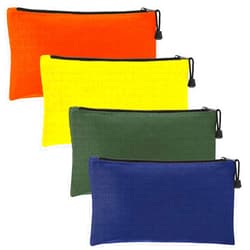 ANPHSIN 4 Pack Canvas Tool Bags Pouches - Heavy Duty Zipper Pouch Set, 11.2''x 7'' Multipurpose Small Tools Storage Organizer with Dependable Zipper
