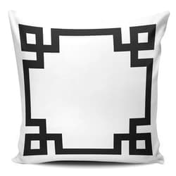 SALLEING Fashion Home Decor Pillowcase Black and White Greek Key Border Throw Pillow Cover Cushion Case 20x20 Inches Square Size Double Sided Print, 20 Inch x20 Inch