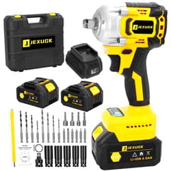 JEXUGK 21V Compact Cordless Impact Wrench Set, 1/2